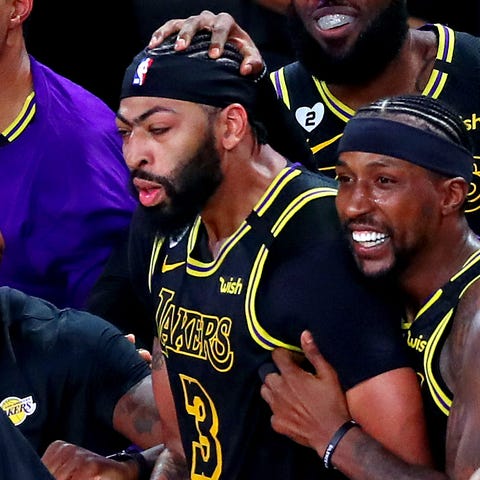 Anthony Davis was at the center of the Lakers' cel