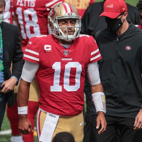 San Francisco 49ers quarterback Jimmy Garoppolo re