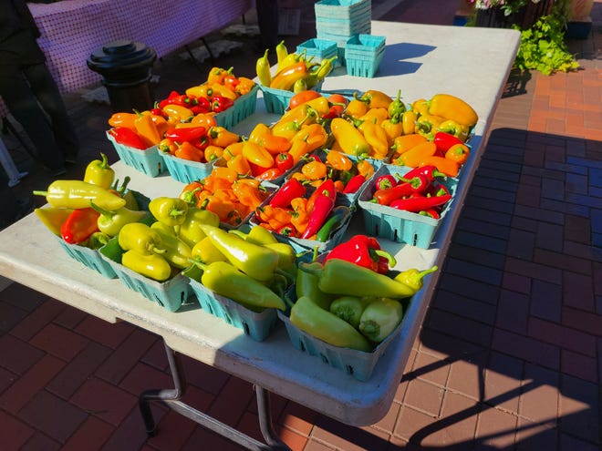 A variety of produce is available at the weekly Wooster Farmers' Market on Saturday mornings.