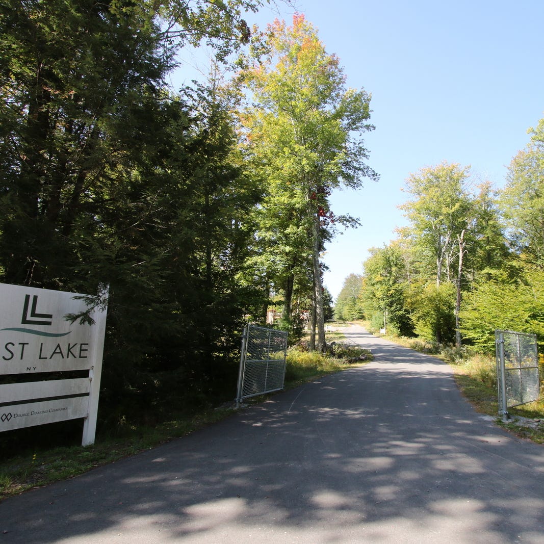 Signs for the Lost Lake on Cold Spring Road in Forestburgh.