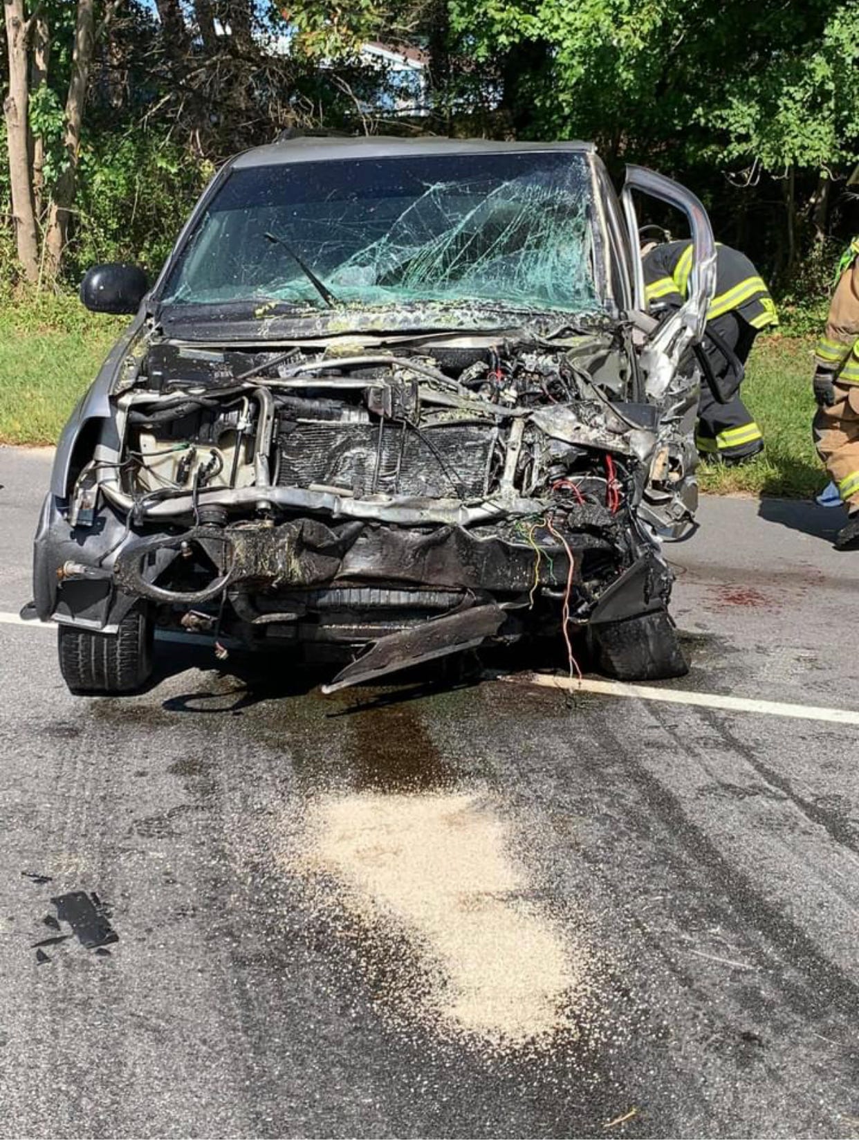 Marlboro crash 2 hurt in collision involving stateowned tractor on