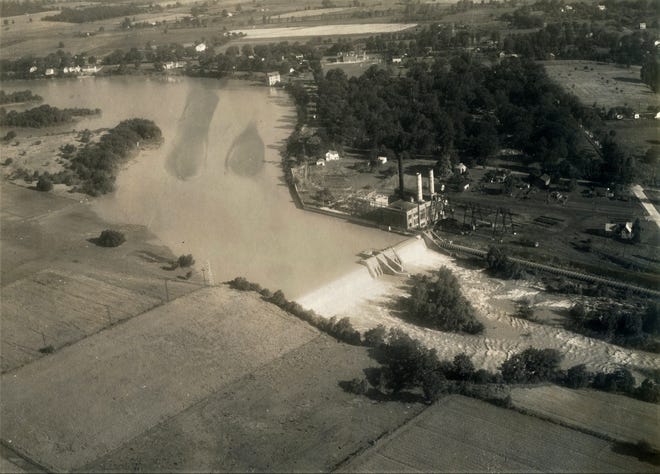 The Ballville Dam as it looked in the 1930s.