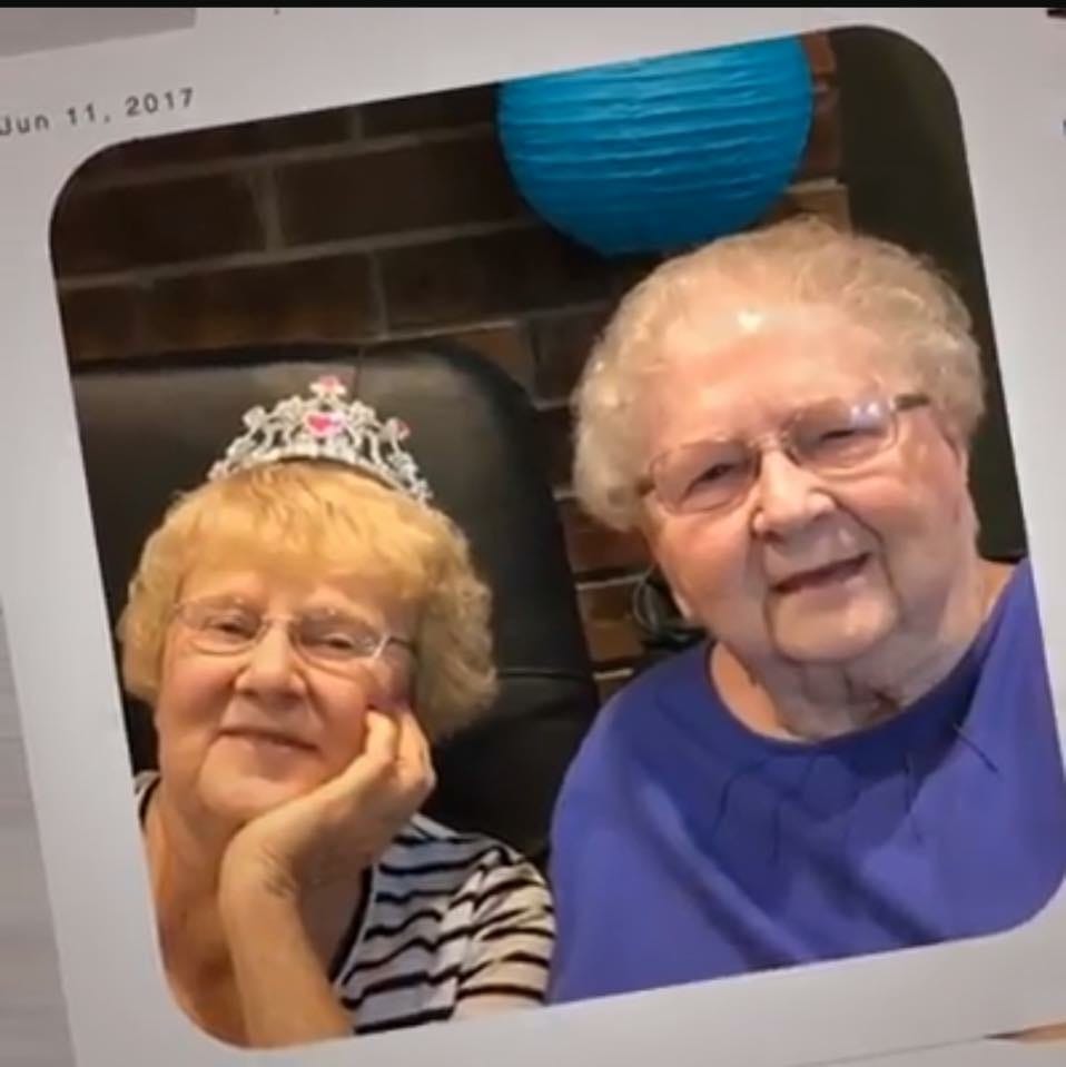 Marjorie Caylor, right, celebrates her sister's birthday in June 2017. Caylor died 11 days later after a brief stay at Miller's Senior Living Community in Indianapolis.