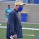 SDSU coach John Stiegelmeier returned to practice Monday at Dana J. Dykhouse Stadium