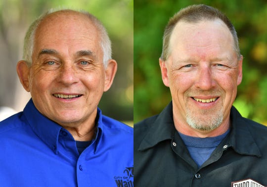 Rick Miller, left, and Brian Sluss are candidates for mayor in Waite Park.