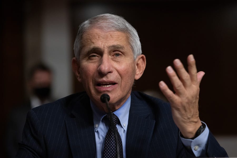 Anthony Fauci, director of National Institute of Allergy and Infectious Diseases at NIH, testifies at a Senate Health, Education, and Labor and Pensions Committee on Capitol Hill on September 23, 2020. Dr. Fauci addressed the testing of vaccines and if they will be ready by the end of the year or early 2021.