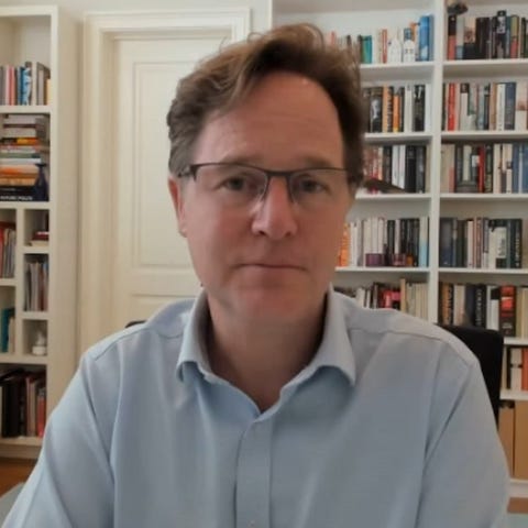 Nick Clegg, a former British deputy prime minister