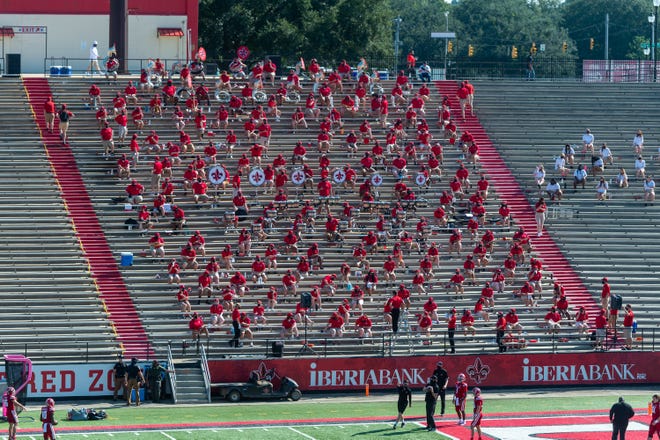 The UL band played at Cajun Field when the Ragin' Cajuns beat Georgia Southern in September.