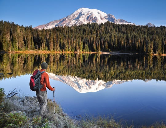 Reflection Lake is a perfect photo spot in Mount Rainier National Park.