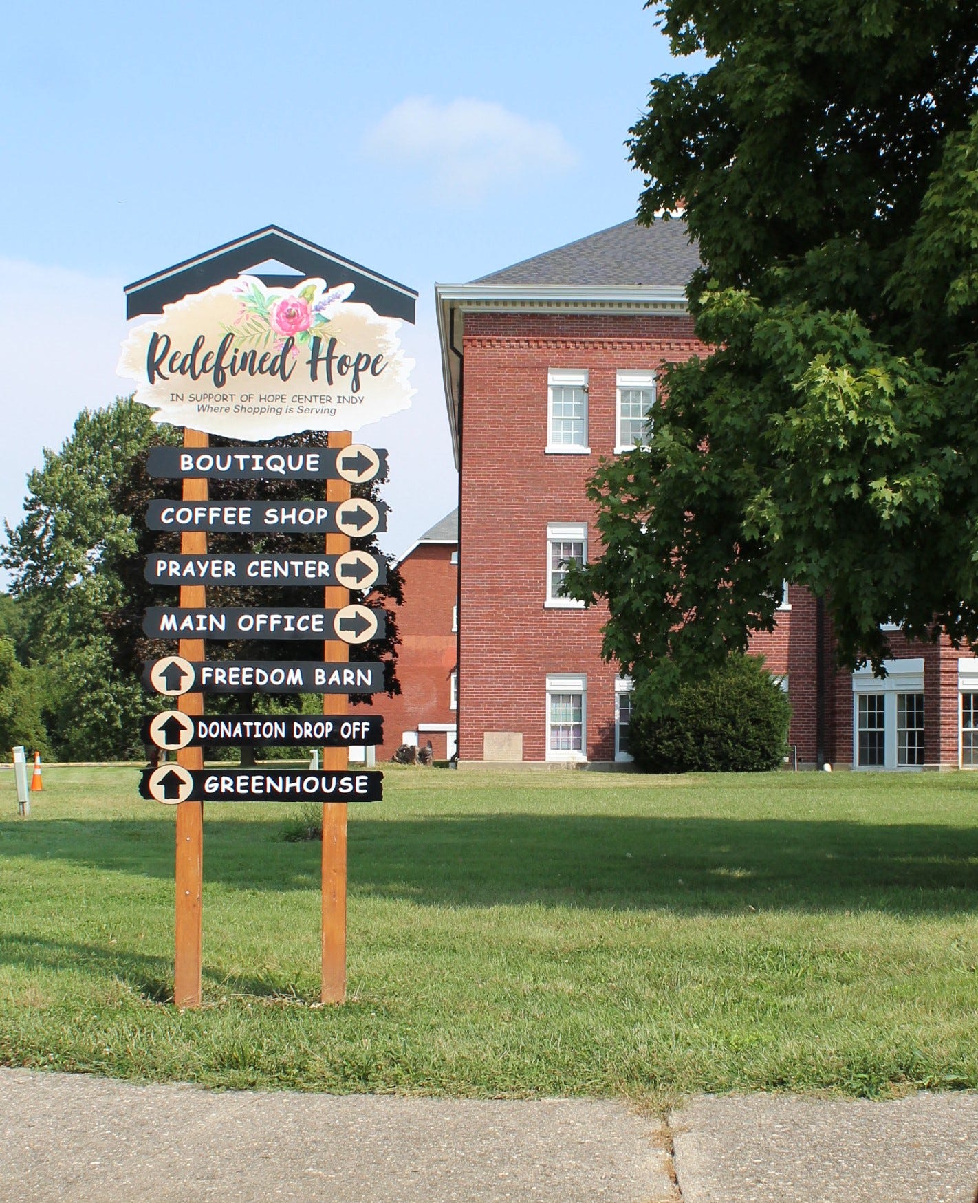 Several retail businesses on the campus of Hope Center Indy help support the center's faith-based assistance programs.