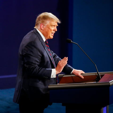 President Donald Trump debates Democratic presiden