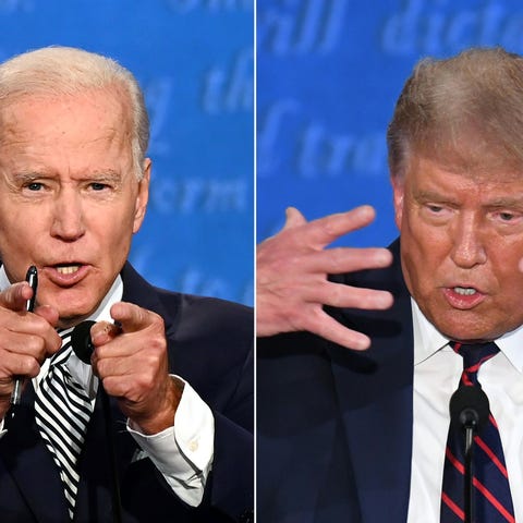 Former Vice President Joe Biden debates President 