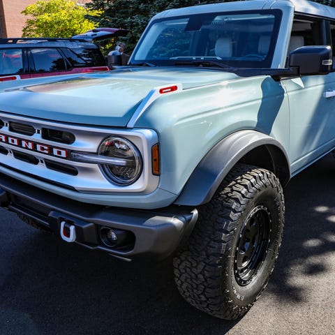 2021 Ford Bronco is displayed in the courtyard at 