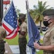 U.S. Marines assigned to Marine Corps Base Camp Blaz conduct the first flag raising of the new command, marking the base's initial operational readiness in Dededo, Guam, Oct. 1, 2020. MCB Camp Blaz is the first Marine Corps base since the Marine Corps Logistics Base in Albany, Georgia went into operation on March 1, 1952. The Marine Corps plans to hold an activation ceremony for the new base in the spring of 2021.  MCB Camp Blaz, named for Brig. General Vicente Tomas Garrido Blaz, a 29-year-old naval officer and former Guam delegate to the US House of Representatives.