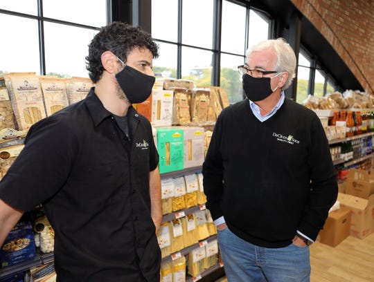 Vice President Chris DeCicco and his father John DeCicco, Sr., co-founder, are pictured in the new DeCicco & Sons at 777 White Plains Road in Eastchester, Oct. 2, 2020.