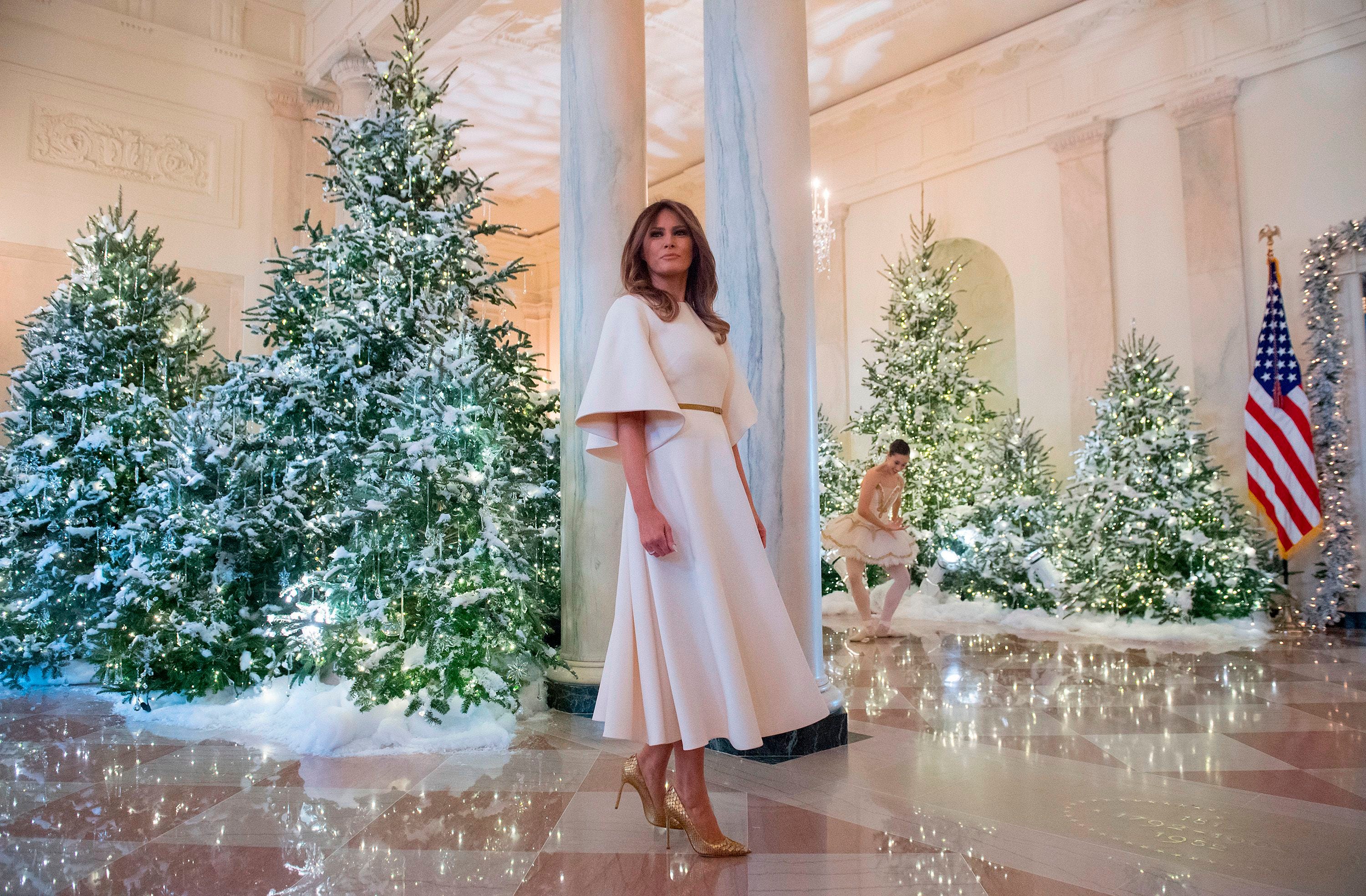 Melania Trump's Christmas decorating curse leaks, Twitter reacts