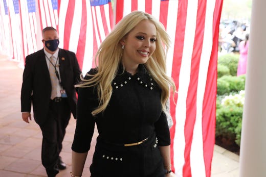 Tiffany Trump, daughter of President Donald Trump, arrives for a ceremony where her father will introduce 7th U.S. Circuit Court Judge Amy Coney Barrett, 48, as his nominee to the Supreme Court in the Rose Garden at the White House Sept. 26, 2020 in Washington, DC.