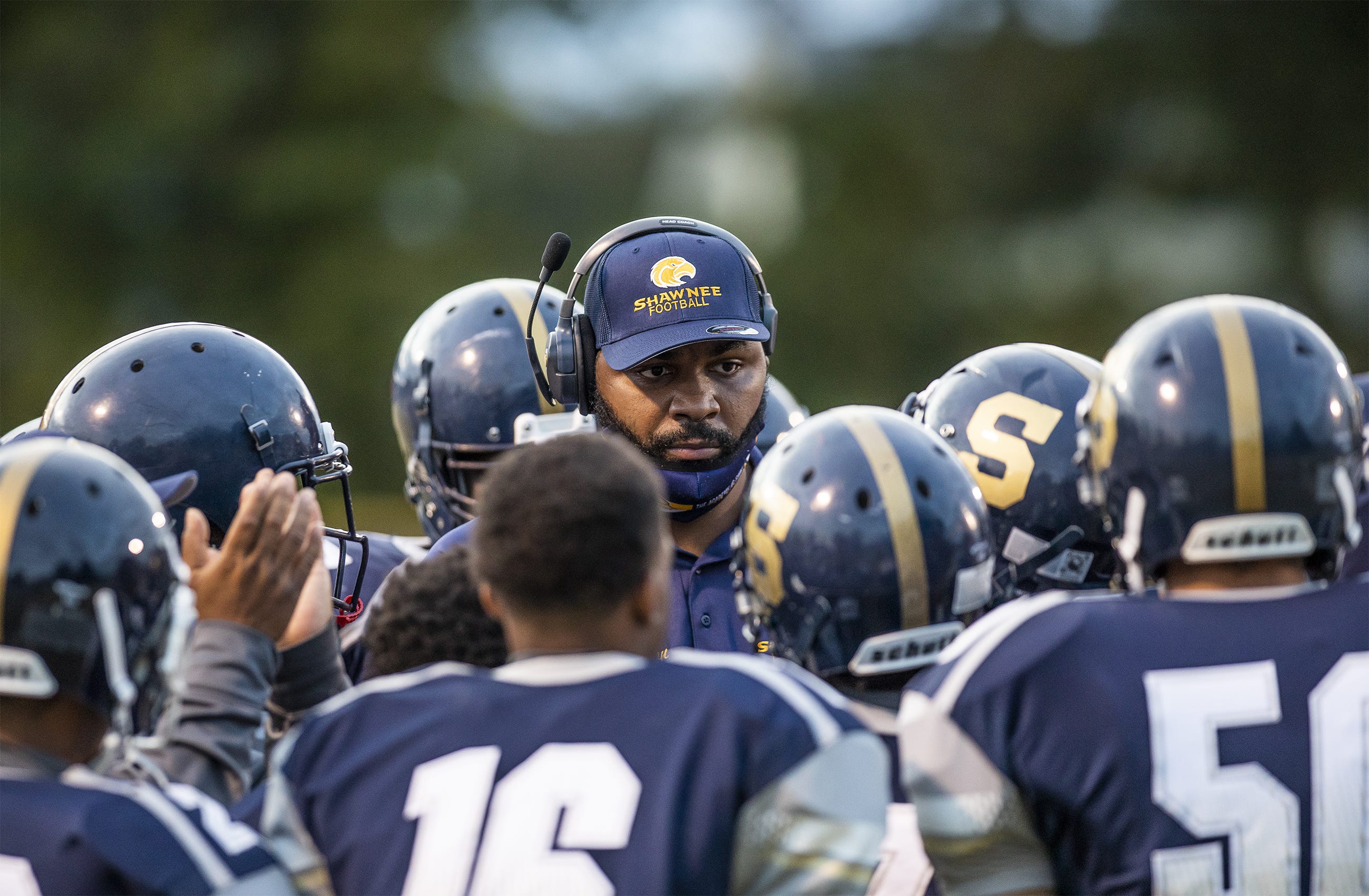 Shawnee football coach Jalen Harrington