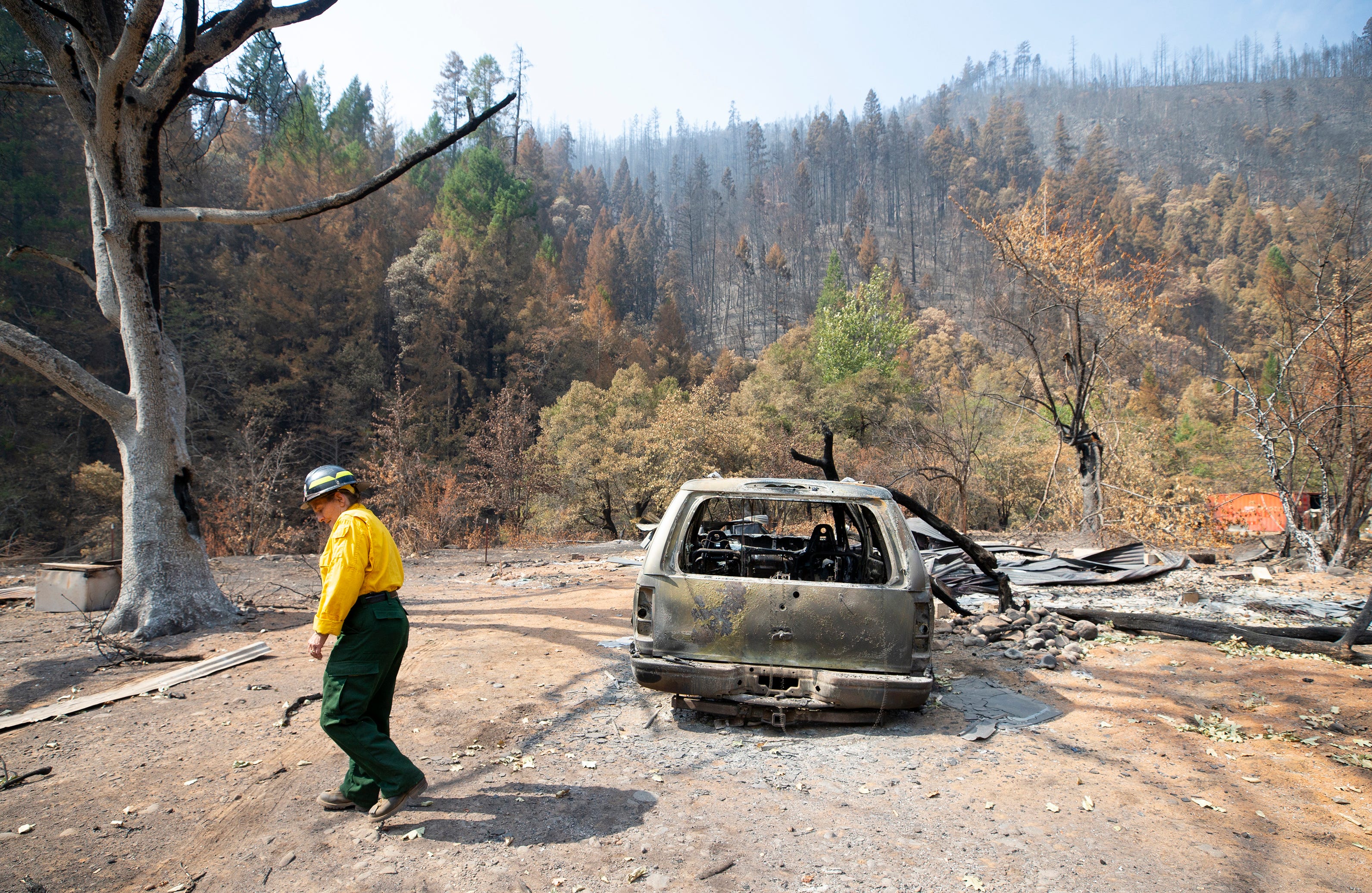 Kathy McCovey lost her Happy Camp, California, home to the Slater Fire. McCovey, a Karuk tribal member and retired U.S. Forest Service archaeologist and anthropologist, talks about controlled burning to prevent future destruction.