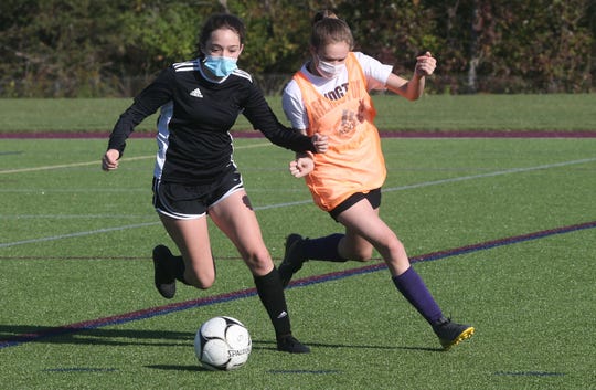 Arlington girls soccer practice at Arlington High School in Lagrangeville Oct. 3, 2020.