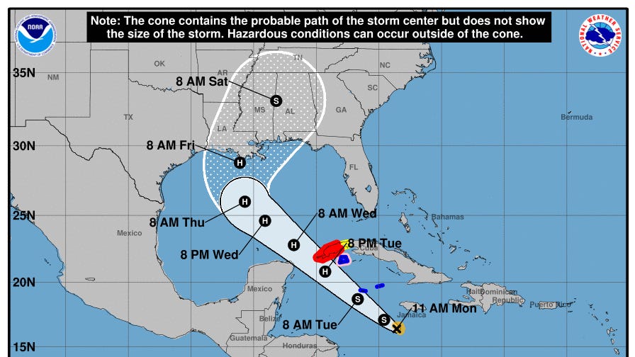 Hurricane: NHC says southeast Louisiana landfall expected