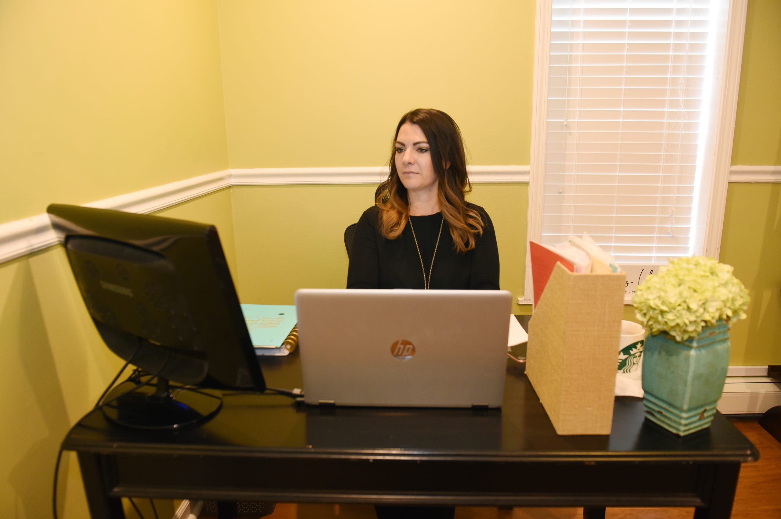 Malinda Mitchell has plenty of room in the office of her new Walled Lake home. Metro Detroit homebuyers are looking for more space as they continue working from home.