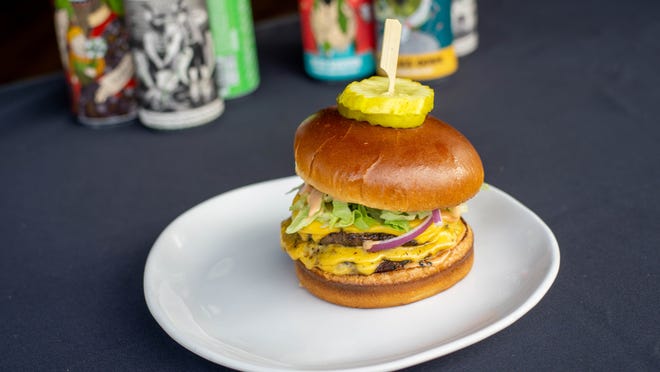 The Dirty Double Burger at Public House by Against the Grain.