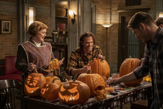 Mrs. Butters (Meagen Fay) helps Sam (Jared Padalecki) and Dean (Jensen Ackles) have a happy Halloween in a new episode of "Supernatural."