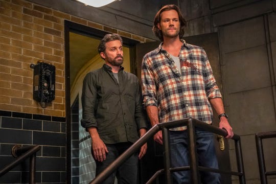 Chuck (Rob Benedict, left, with Jared Padalecki) is an Almighty foe for the Winchester brothers in "Supernatural."