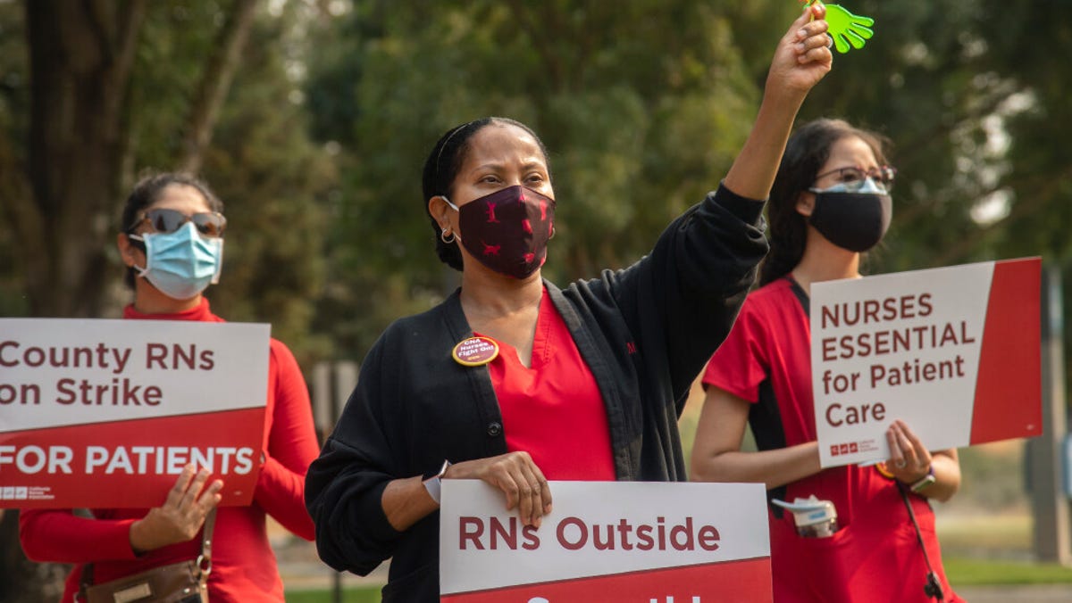 Registered nurses strike San Joaquin General Hospital, County Jail