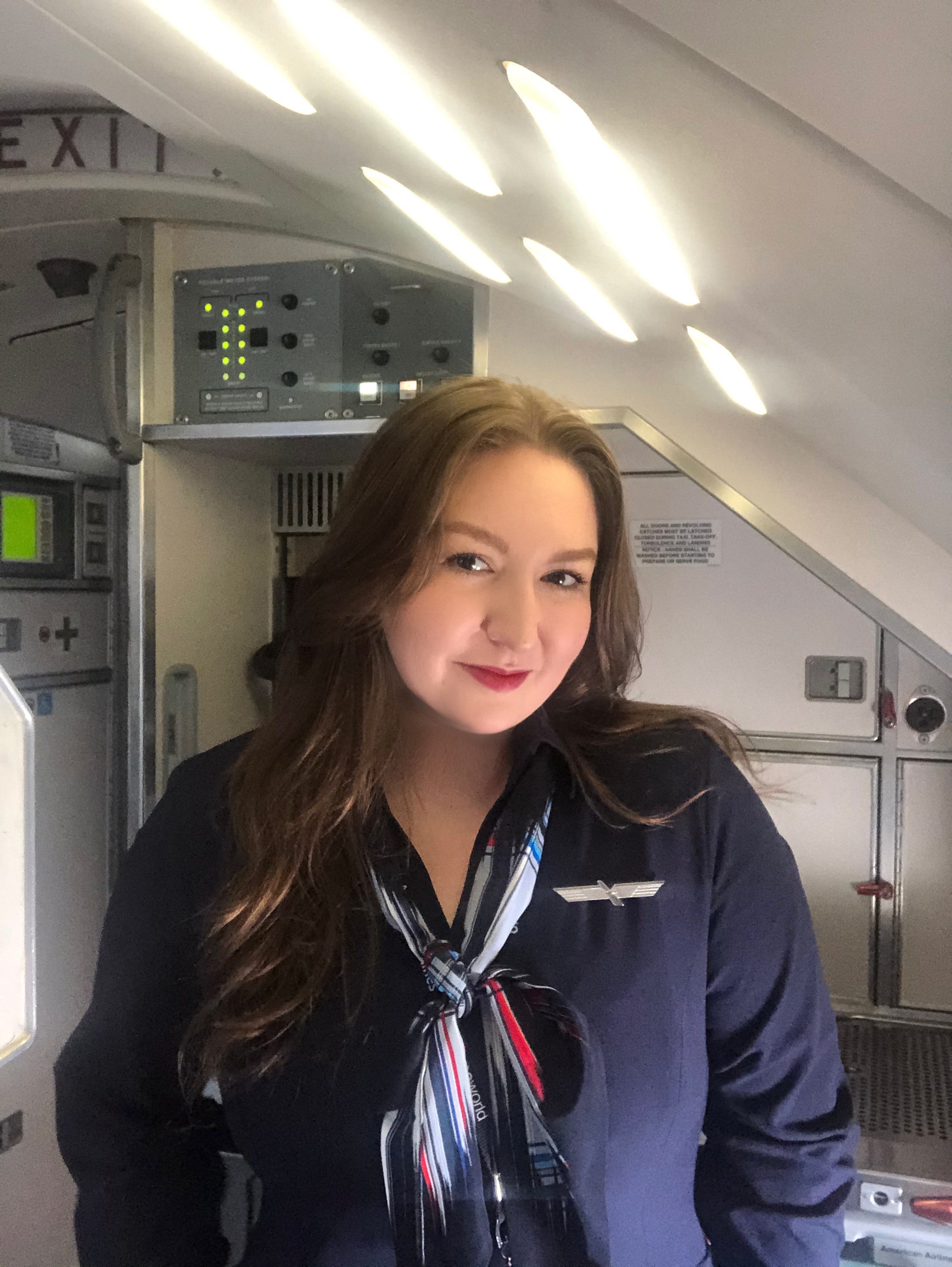 Jayme Johns, a PSA flight attendant, said schedule cutbacks kept her from securing a regular service route and she expects to lose her job.