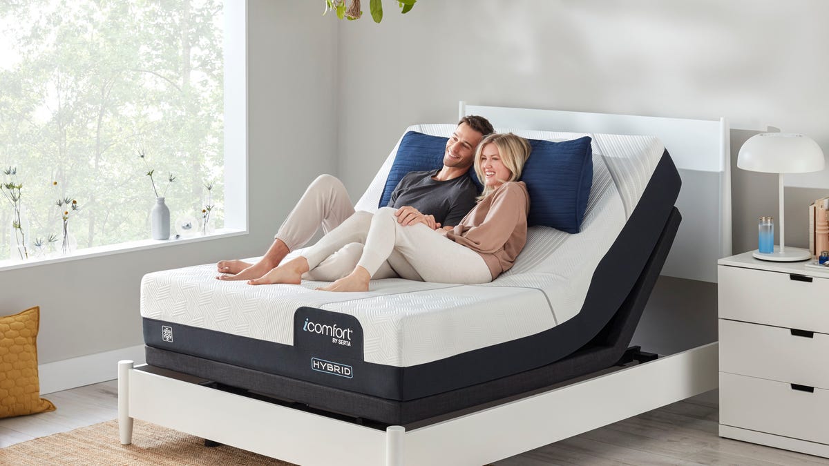 Beds with adjustable bases, like this Serta iComfort mattress, are growing in popularity.