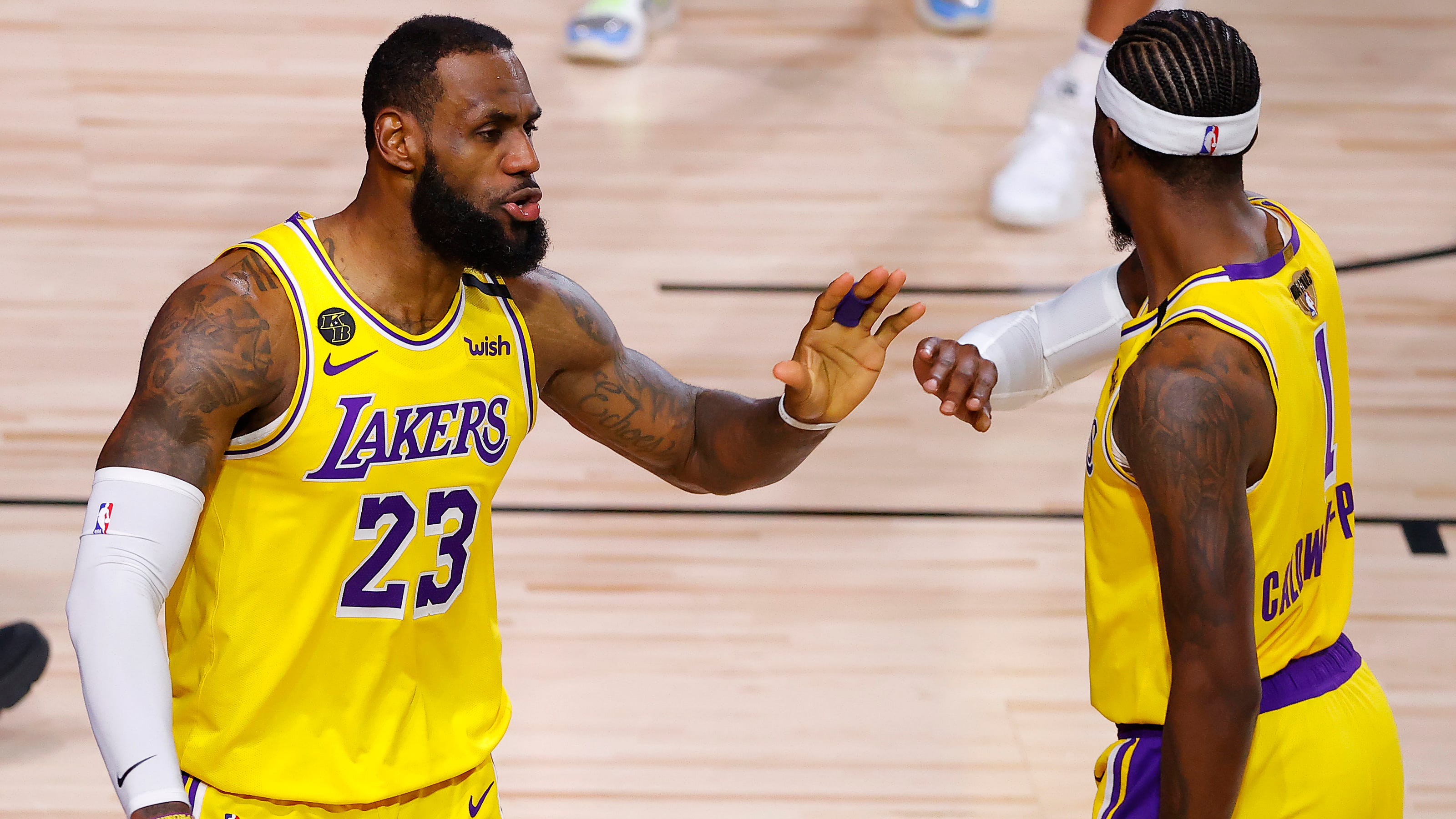 NBA Finals Lakers one win from title after holding off Heat in Game 4