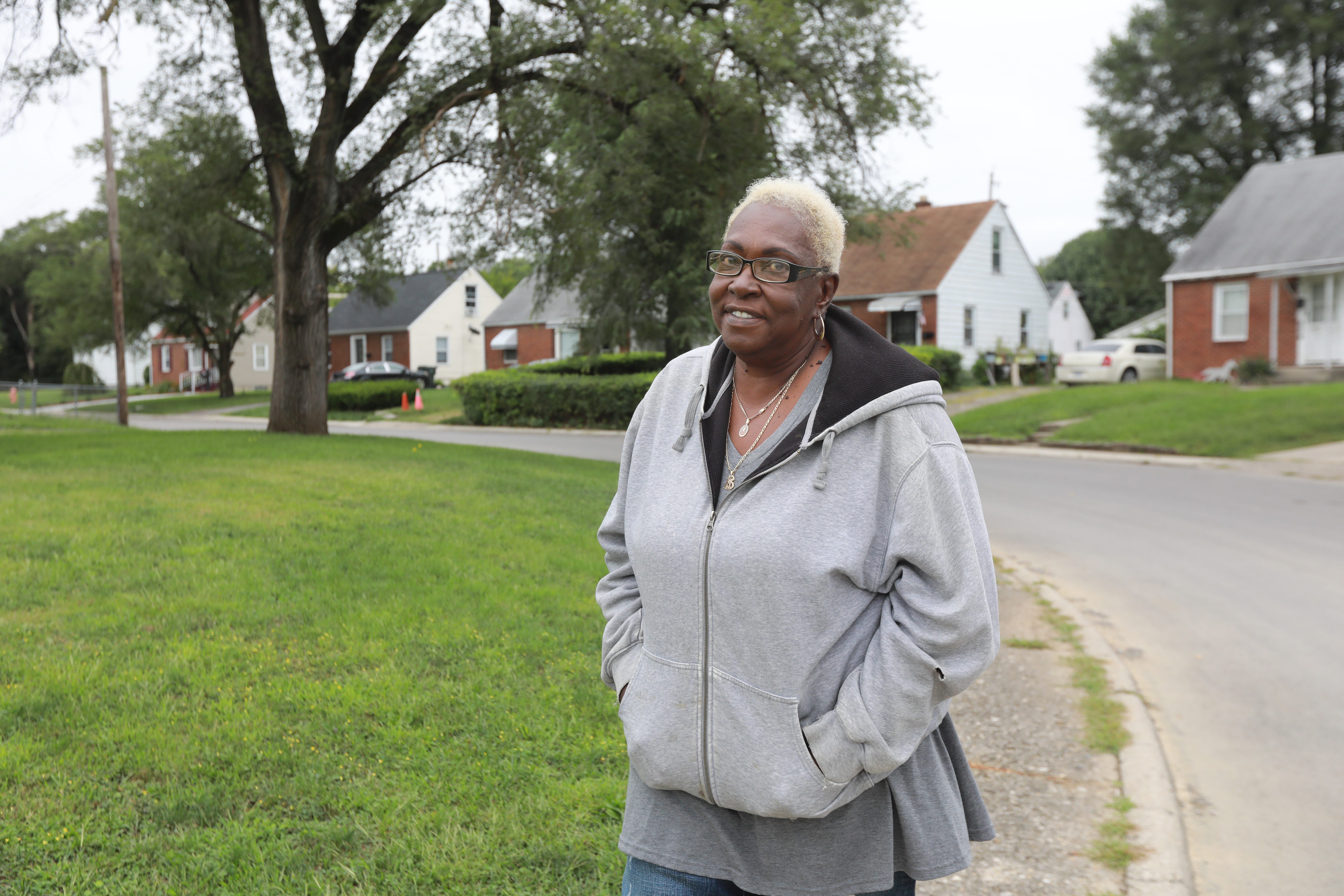 Shirley Mixon, 71, grew up in the predominantly Black neighborhood Hanford Village and saw it divided by the construction of I-70 in the 1960s.