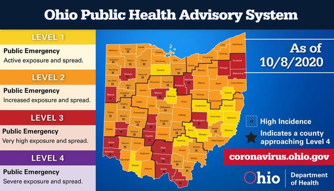 Ohio Covid 19 Color Map Here Are The Counties In Red Ohio Covid 19 Color Map Here Are The Counties In Red