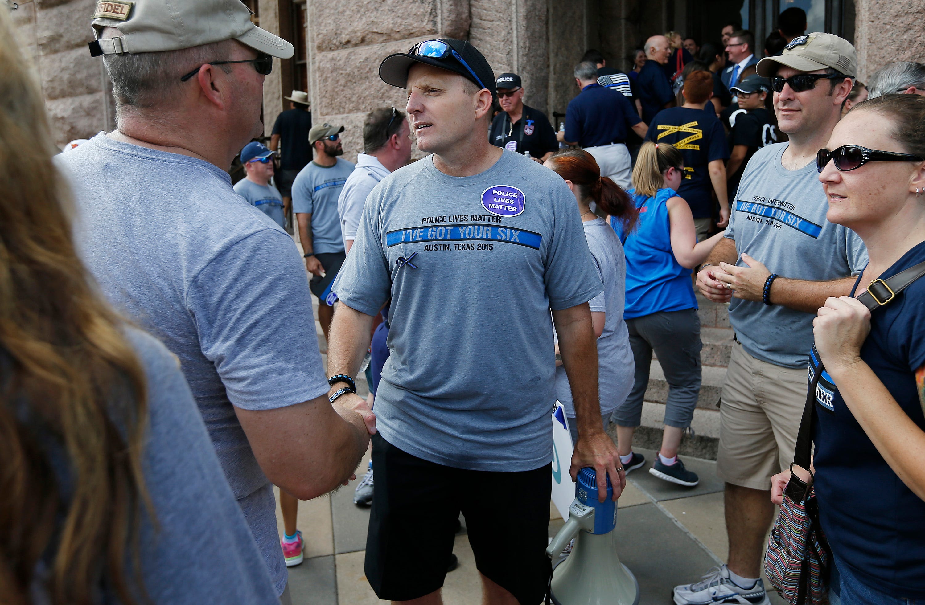 In Sept. 2015, Robert Chody organized a Police Lives Matter rally to oppose a Black Lives Matter march at the Texas Capitol on the same day.