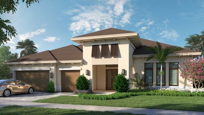 Kenco Communities is open for pre-construction sales at Avenir, where it is building a showcase of three luxury estate models in the private Coral Isles enclave. The Barbados model is pictured here.
