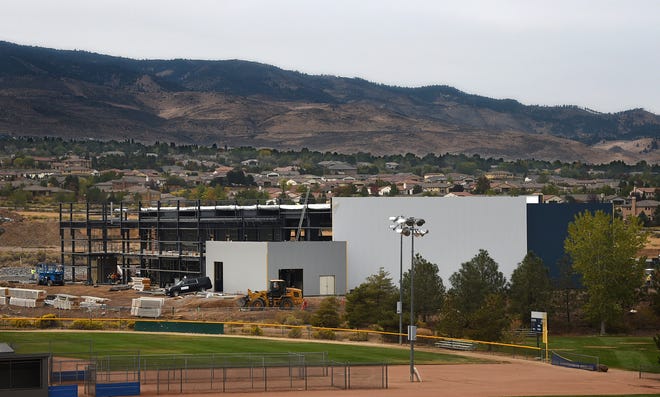 The Reno Ice Rink is under construction in South Reno on Oct. 8, 2020.