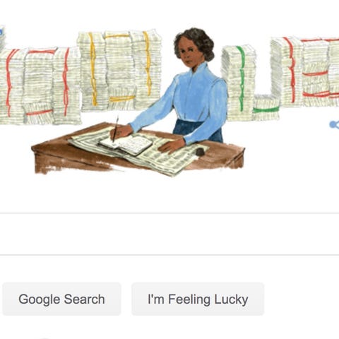 The Google Doodle honoring Mary Ann Shadd Cary.