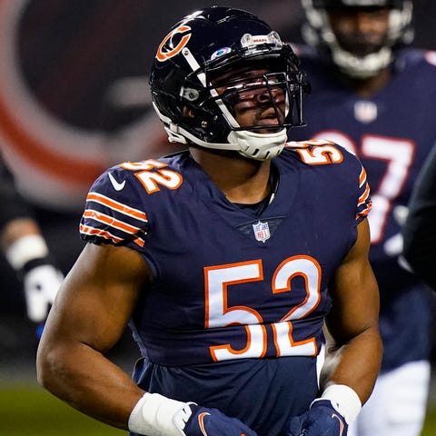 Khalil Mack before the game against the Tampa Bay 