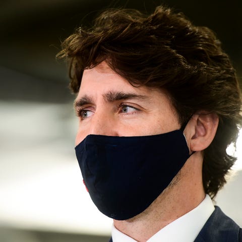 Canada's Prime Minister Justin Trudeau takes part 