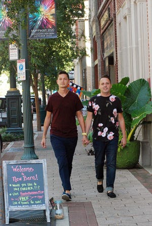 Michael Dugay and Aaron Williams will celebrate National Coming Out Day and their upcoming 2021 wedding.