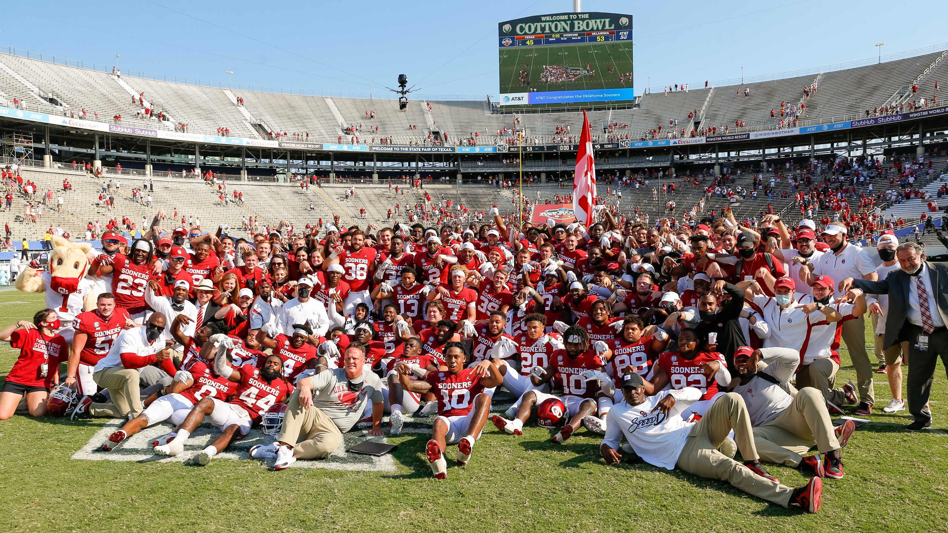 Red River Shootout Oklahoma beats Texas in historic fourovertime game