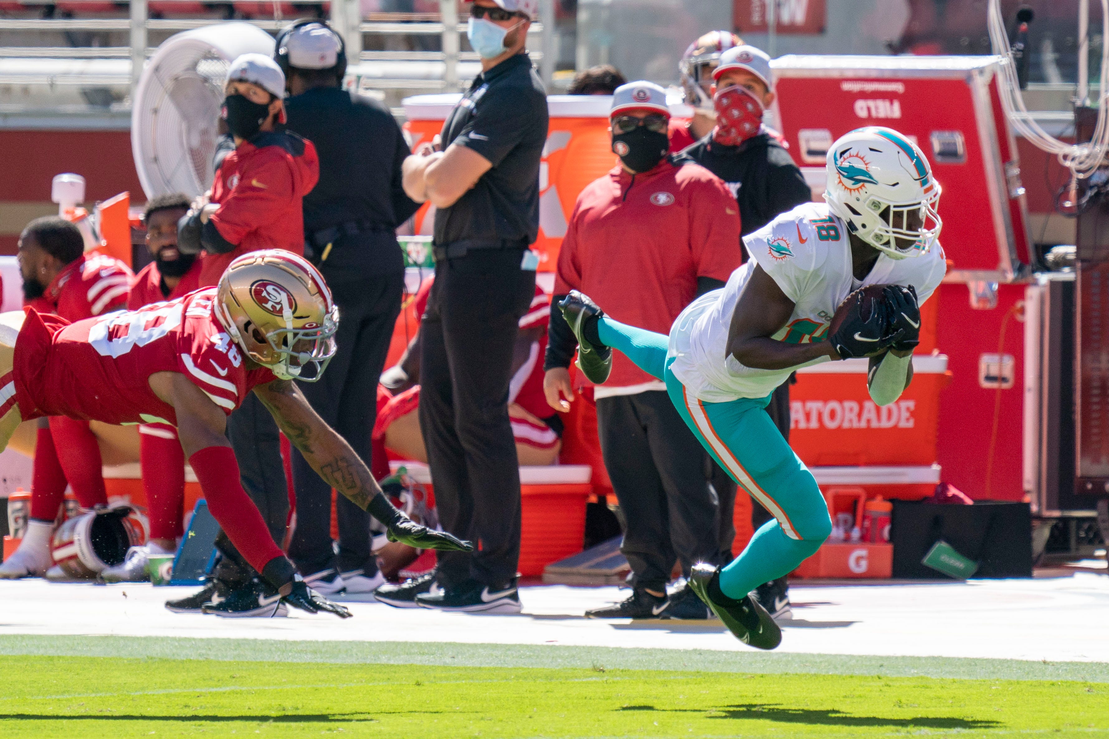 Miami Dolphins' Preston Williams looks like old self against 49ers