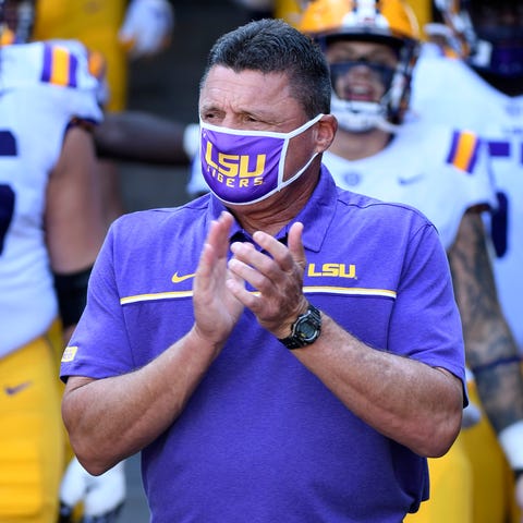 Ed Orgeron's LSU Tigers are now 1-2 after being up
