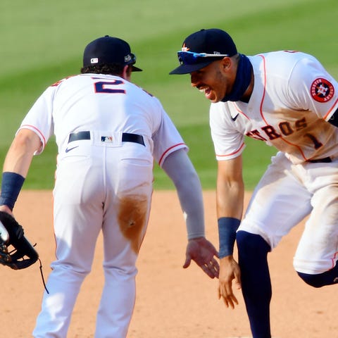 The Astros swept the Minnesota Twins in the wild-c