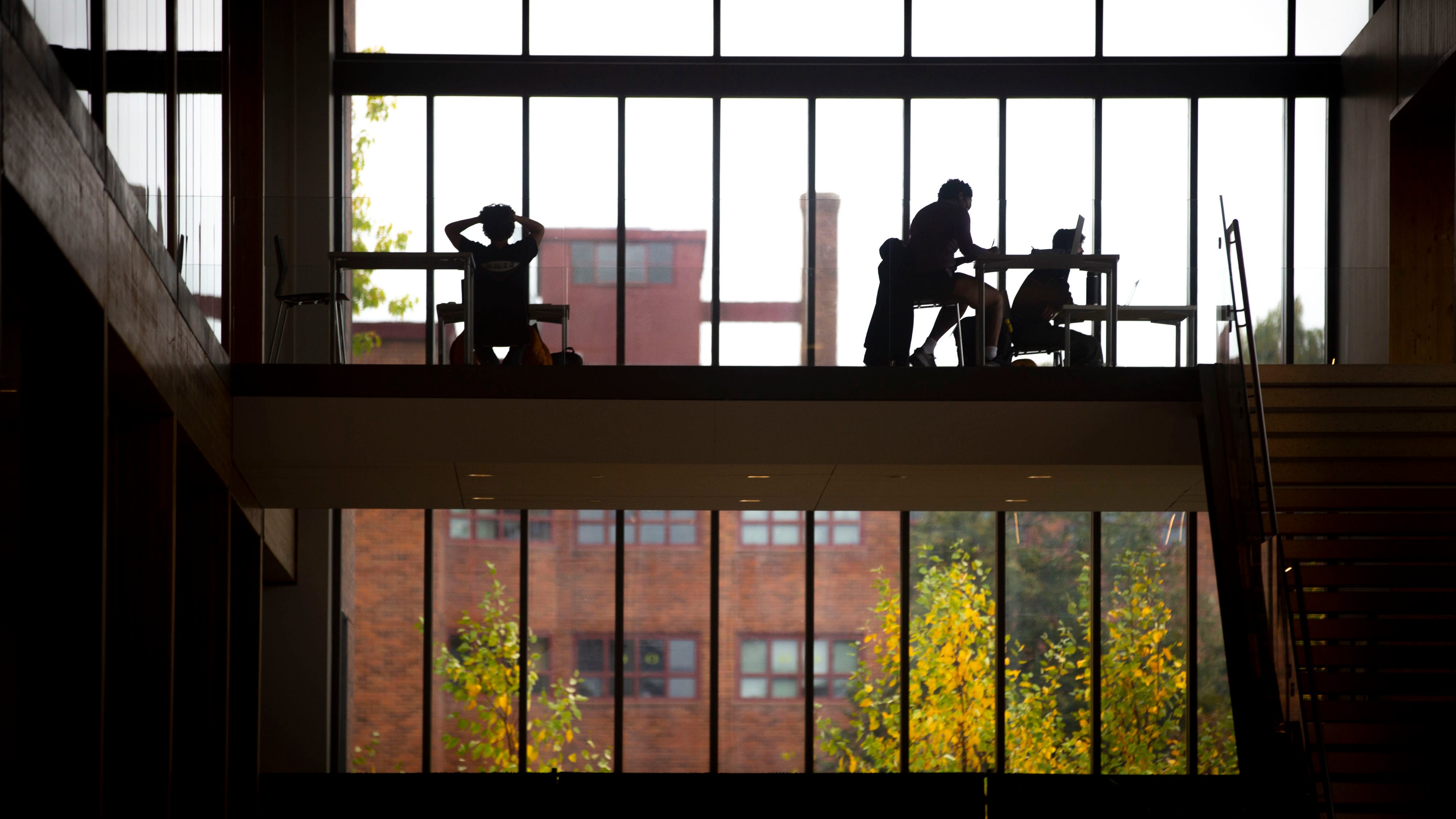 Students study in the Erb Memorial Union at University of Oregon.