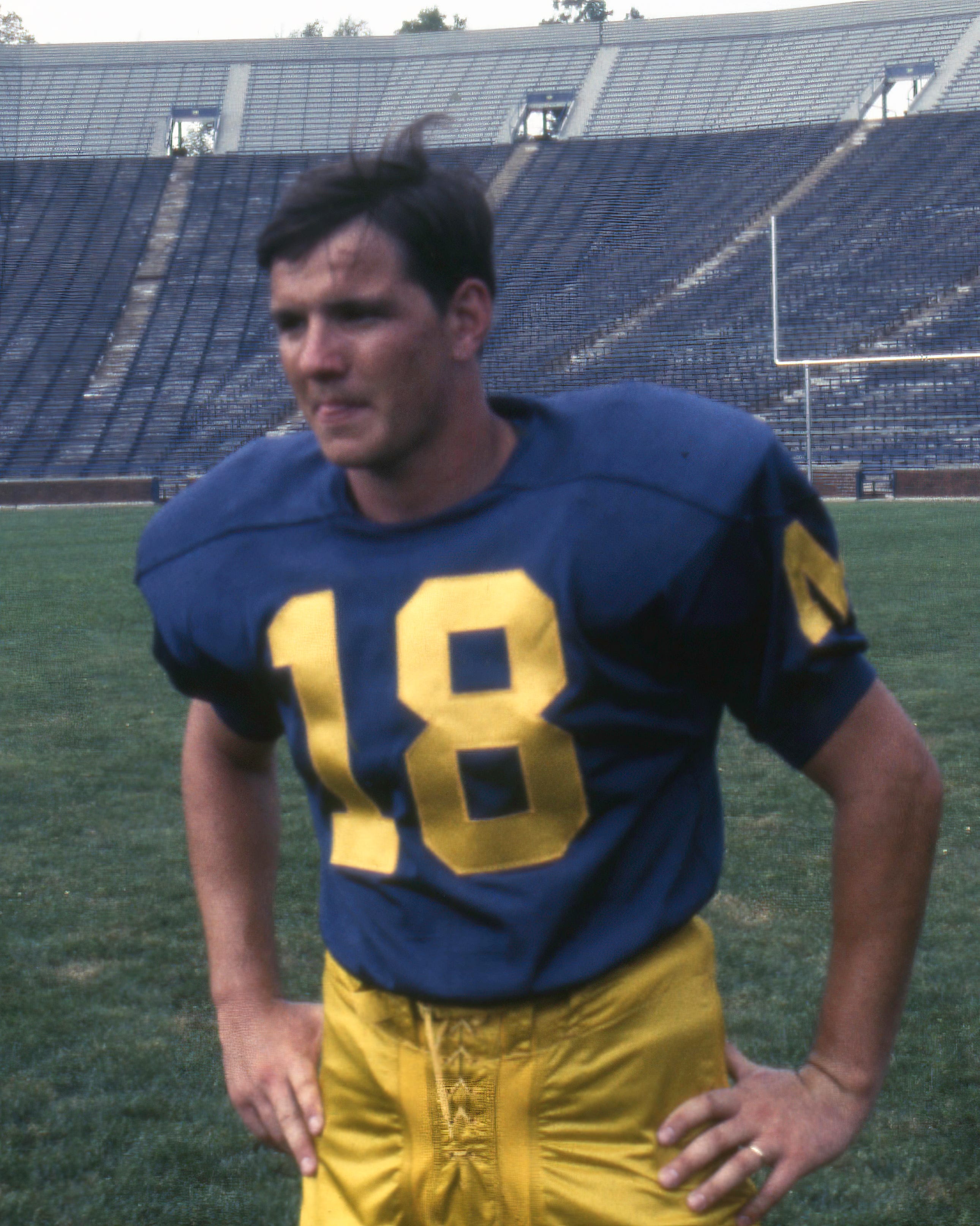 John Gabler as a University of Michigan football player in 1968.