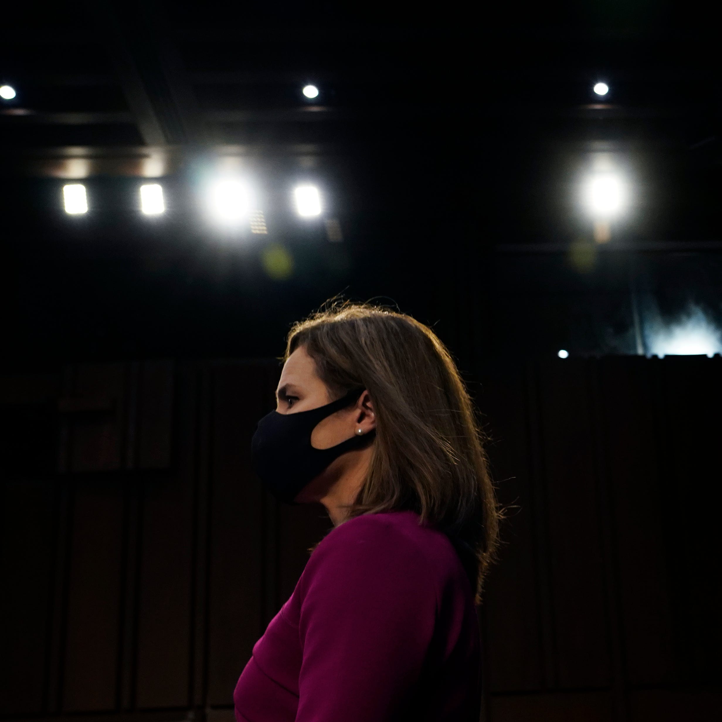 Fact Check Joking Image Shows Fly On Barrett S Shoulder At Hearing