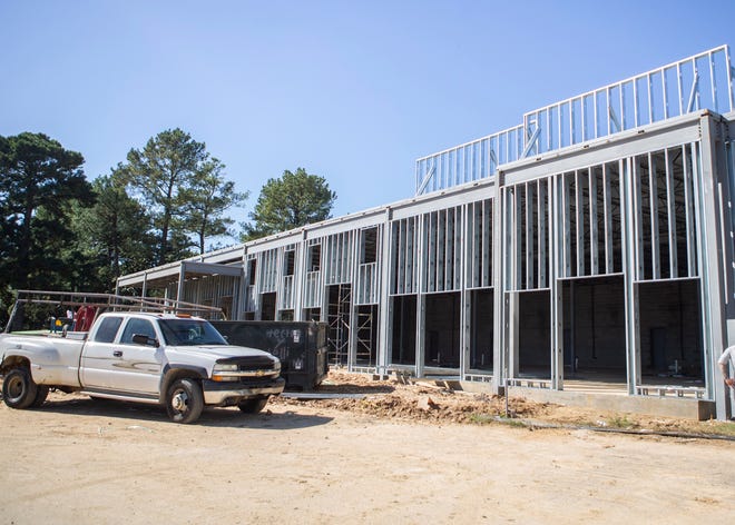 The construction site for Greys Fine Cheese and Entertaining cheese shop in Memphis, Tenn., on Wednesday, October 14, 2020.
